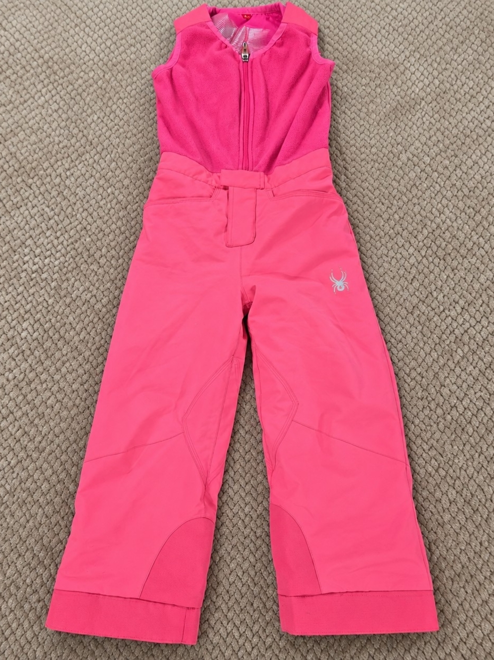 Spyder Girls Pink One Piece Insulated Ski Snow Bib Size 7